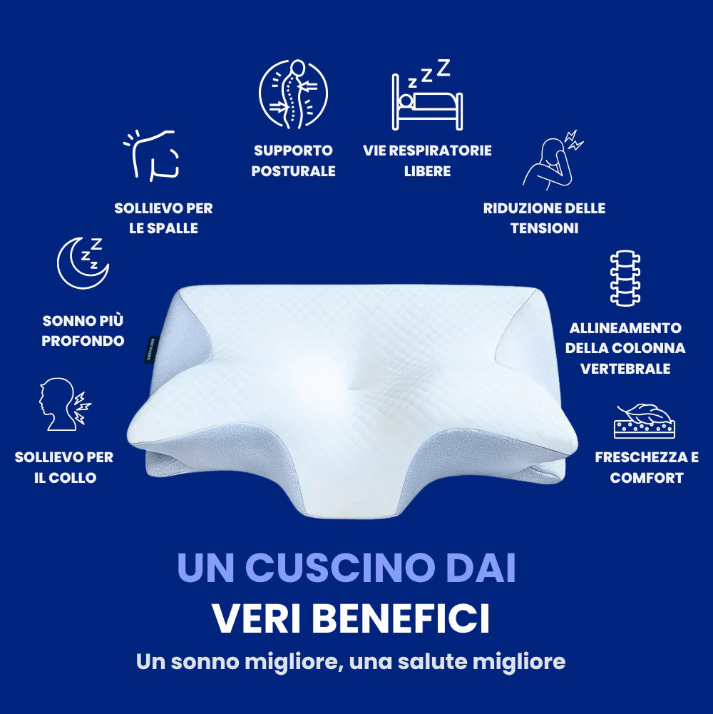 Cuscino LumeaRelief™ - Dite addio ai dolori cervicali e dorsali che vi rovinano la vita