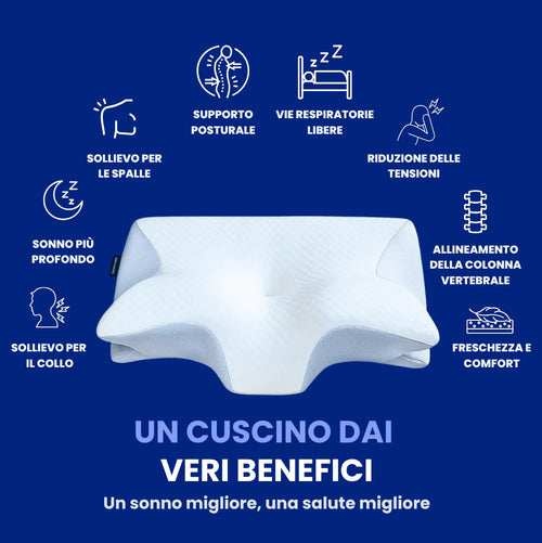 Cuscino LumeaRelief™ - Dite addio ai dolori cervicali e dorsali che vi rovinano la vita
